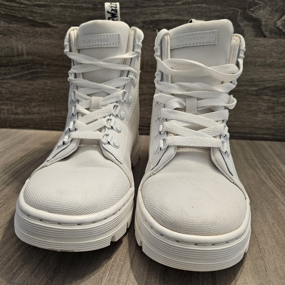 Dr. Martens Combs Boots White Poly Women's Size 8 - Picture 3 of 11